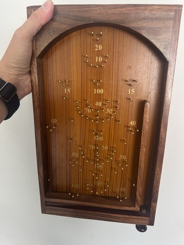 Wooden bagatelle pinball table - bagatelle,