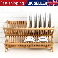 Bamboo Dish Drainer Folding