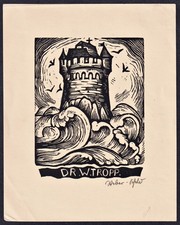 Exlibris Dr. W. Tropp Turm