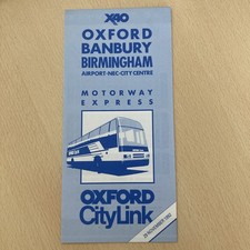 Oxford.  Bus. Timetable.  (.  X40.   Motorway.   1992.   ) 