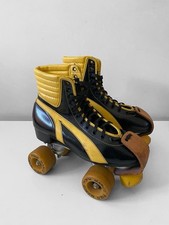 Vintage Marco Polo Warrior Roller Skates Size Uk 8 Black Yellow