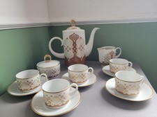 Freiberger Porzellan Diamant Tea Set – East German Vintage – Gold Trim