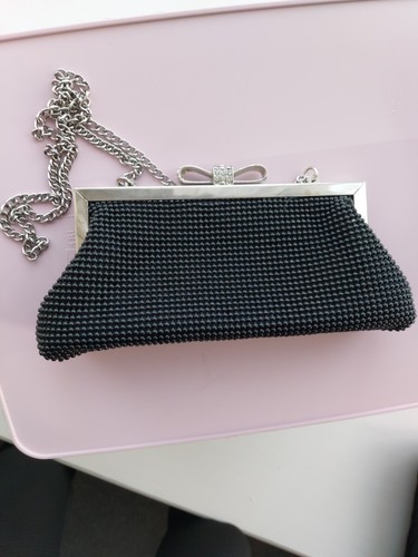 Small beaded black evening - small, bag