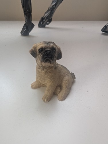 Sitting fawn pig - puppy, ceramic
