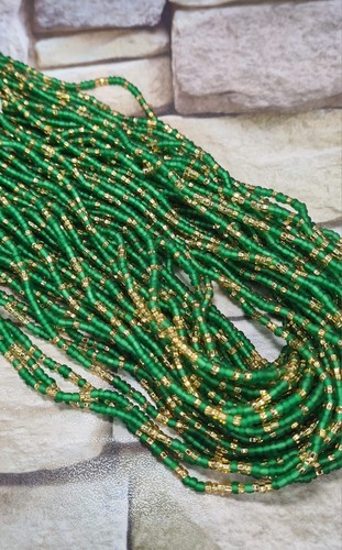 Green and gold frosted - , waist