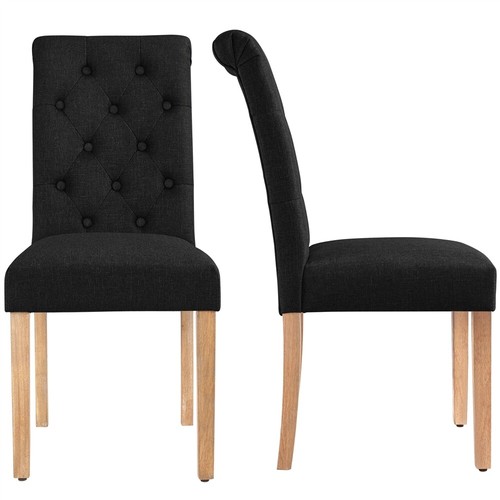 Dining chairs 2pcs fabric - chairs,