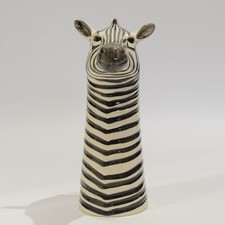 QUAIL CERAMICS ZEBRA FLOWER VASE LARGE NEW WITH BOX