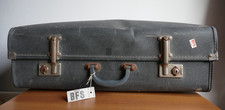 Vintage Suitcase Grey Hard Shell SMS England with Original British Midland Label