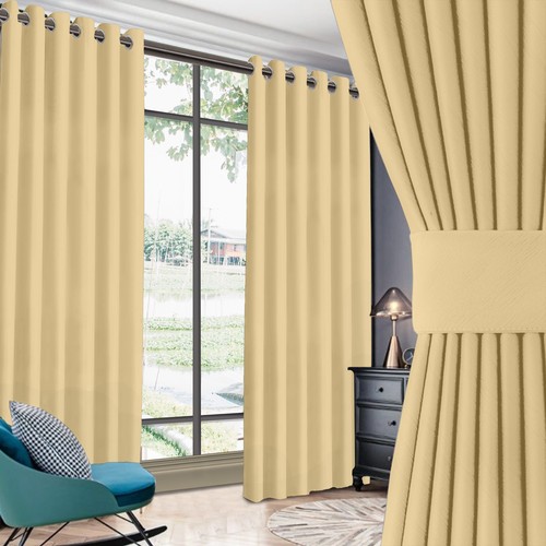 2pcs blackout curtains eyelet - blackout,