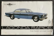 LAGONDA RAPIDE Car Sales Specification Leaflet c1963 Multi Lingual