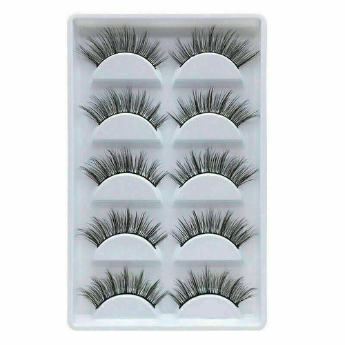 5pair mink false eyelashes - 3d,