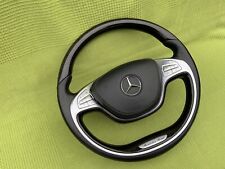 Mercedes S Class W222 AMG Steering Wheel Wooden Leather Paddles Vibro Complete