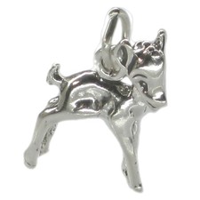 Fawn - Baby Deer sterling silver charm .925 x 1 Fawns charms