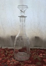 Vintage Antique Etched Glass
