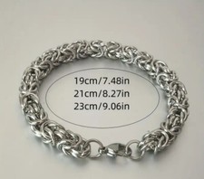 8mm Silver Byzantine Chain