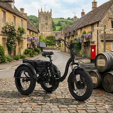 Folding electric tricycle - folding,