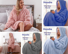 Teddy Fleece Hoodie Blanket