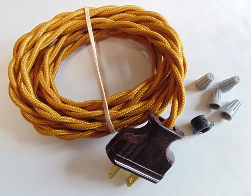 Gold braided cloth covered - cloth,