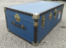 Vintage large metal clad - metal, blue