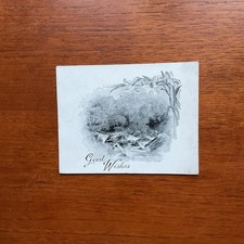 Black And White Unusual Christmas Card Raphael Tuck Used Good Wishes