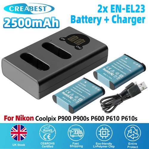 El23 battery dual - en-el23, &