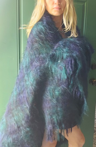 Fuzzy mohair throw - , blanket