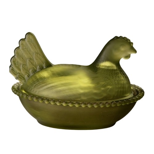 Crystal glass hen - crystal, on