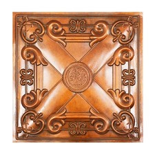 Faux tin ceiling tiles archaic copper color decor wall panels PL22 10pcs/lot