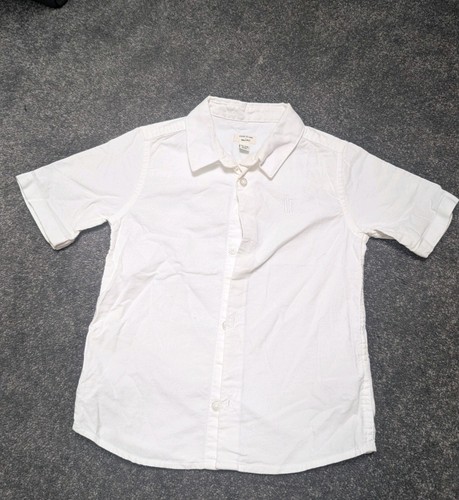 Boys white button short - white, up