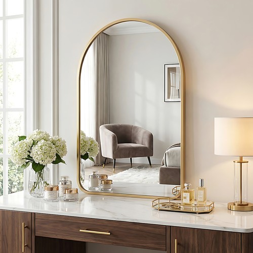 Arch wall mirror aluminium - arch,