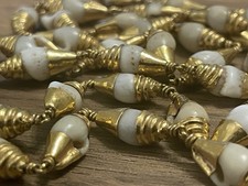 Victorian 22ct Gold & Shell Necklace 60cm – Tested 22ct – 23.4g Total, 20g+ Gold