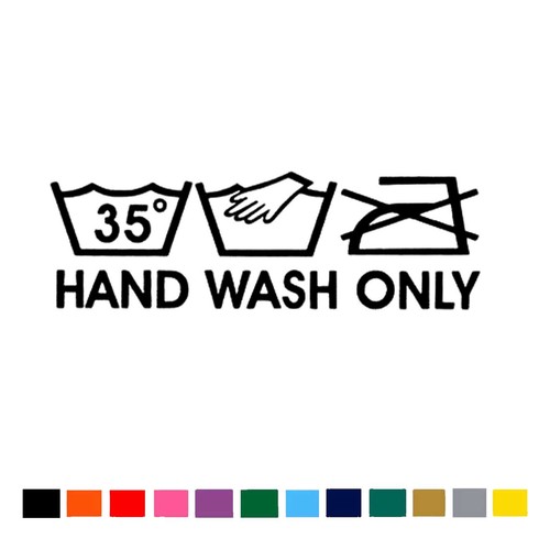 Hand wash vinyl decal - hand, sticker