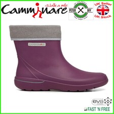 WOMEN WELLIES Ladies Wellingtons Camminare EVA WOMENS BOOTS Roma PURPLE