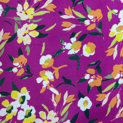 Floral fuchsia 100 cotton - floral, 100%