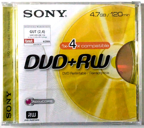 Sony dvd 7gb 4x 120min - sony, dvd+rw