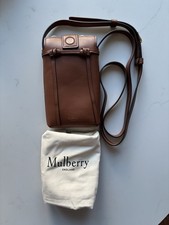 Mulberry Clovelly Phone Pouch Mid Brown Brand New Without Tags
