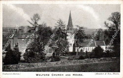 Vintage welford church - welford, house