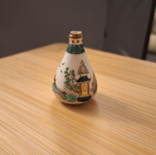 Antique Royal Crown Staffordshire Pottery Miniature Chinese Painted Vase [Damage