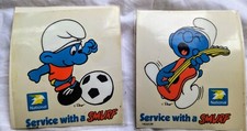 Smurf 1978 car stickers X2 ( bx4)