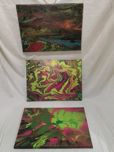 Set acrylic poured - of,