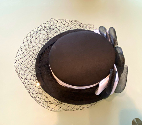 Vintage black formal hat - vintage,