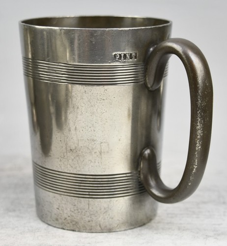 Fine antique pewter pint - pewter,