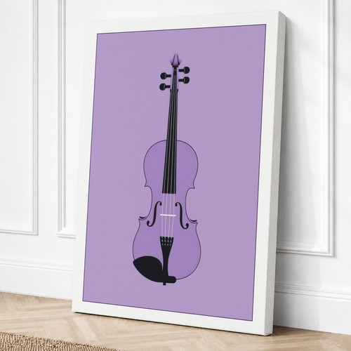 Violin purple minimalist - in,