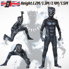 Black Panther Boys Kids Superhero Cosplay Costume Party Fancy Dress Up Outfit