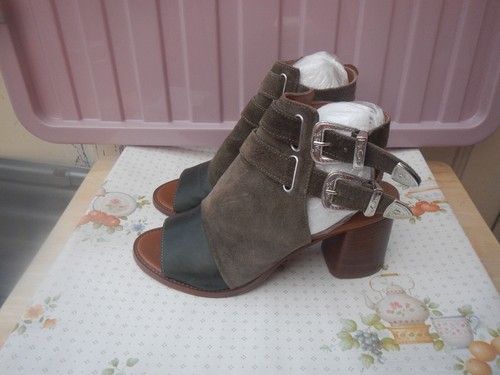 Topshop green leather suede - topshop,