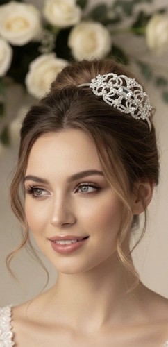 Tiara headband silver - silver, luxury