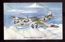 AC1338 - Bristol Beaufort Bomber/Reconnaisance - Artist AFD Bannister - postcard