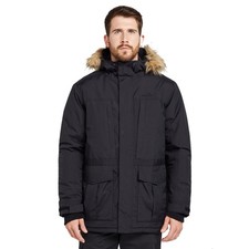 Peter Storm Mens Waterproof Jacket - Faux Fur Trimmed Hood Insulated Winter Coat