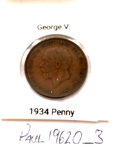 George 1934 penny - george, v
