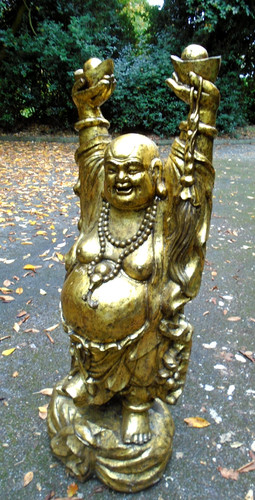 Very large golden - large, wooden